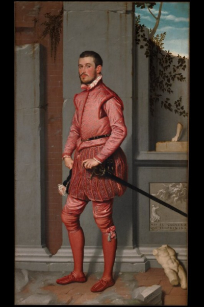 Giovanni Battista  Moroni - Ritratto di Gian Gerolamo Grumelli (Il cavaliere in rosa)