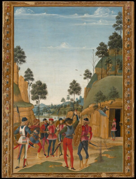 Bernardino di Betto (Pinturicchio) - Release of a Prisoner - Panels of San Bernardino