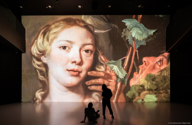 Michaelina Wautier Triumph des Bacchus 1655 59 Kunsthistorisches Museum Gemaldegalerie Photo in Deep Space Ars Electronica Birgit Cakir 